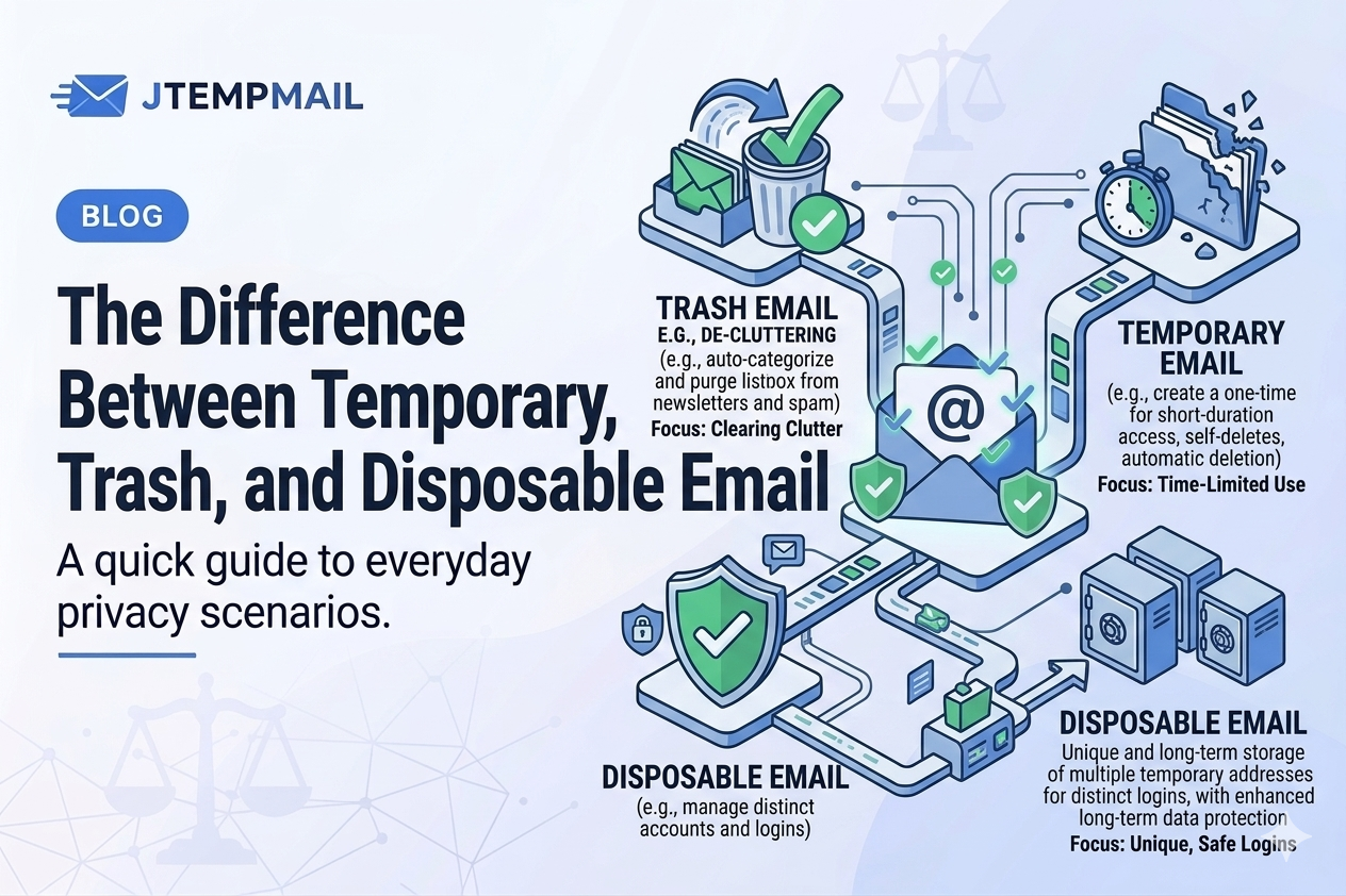 The Difference Between Temporary, Trash, and Disposable Email